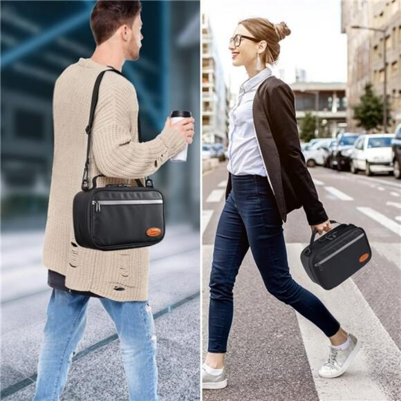 Large lockable storage case with grinder jar metal box travel safe organizer bag - Picture 6 of 8